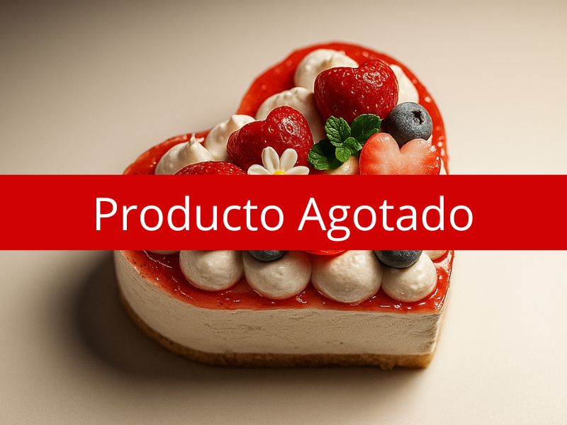 Mousse Corazón Vainilla con Fresas