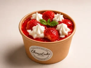 Cuchareable de Mousse de Queso con Fresas